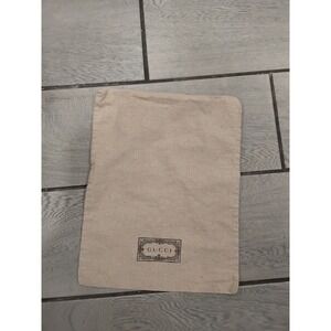 Gucci Dust Bag‎ Small Beige Canvas Logo Pouch